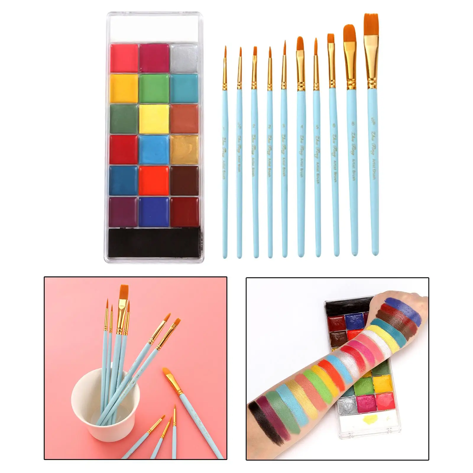 20Colors Professional Special Face Body Painting Make up Palettes Facepaint for Children Christmas Party Costumes Festival
20Colors Professional Special Face Body Painting Make up Palettes Facepaint for Children Christmas Party Costumes Festival