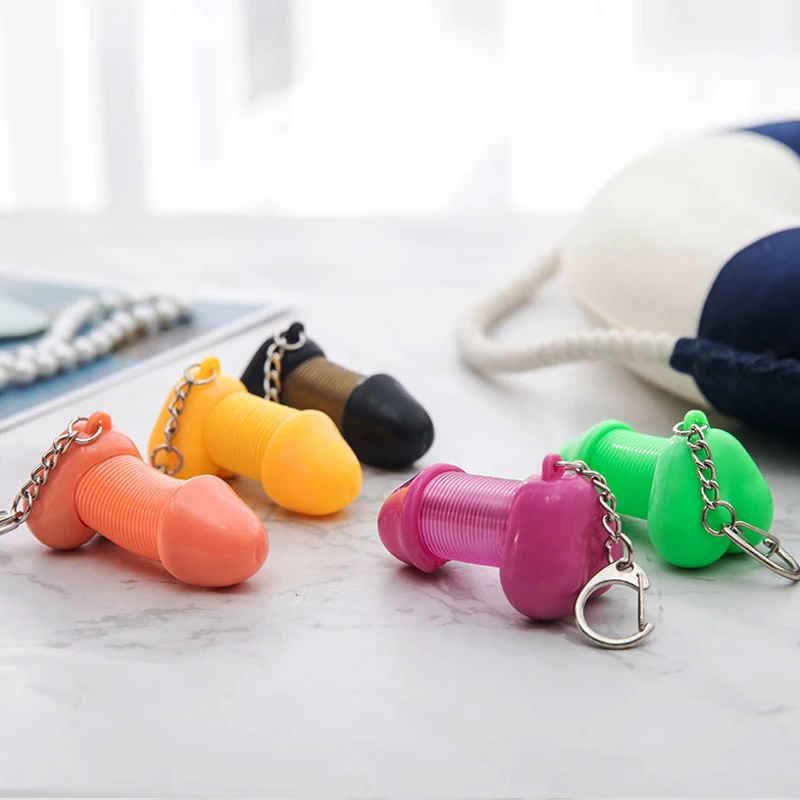 Creative Colorful Spring Spiral Genital Organ Keychain Carry It With You To Prevent It From Being Lost Car Motorcycle Keychain
Creative Colorful Spring Spiral Genital Organ Keychain Carry It With You To Prevent It From Being Lost Car Motorcycle Keychain