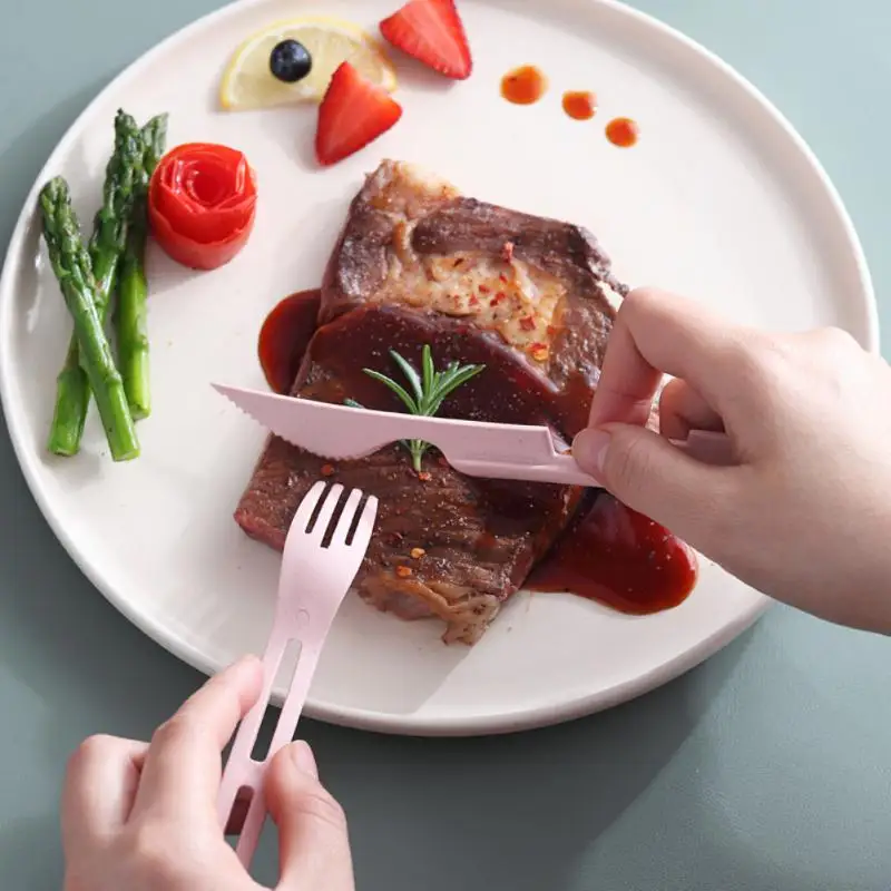 3 In 1 Travel Cutlery Student Dinnerware Sets For Outdoor Camping Wheat Straw Knife Fork Spoon Portable Cutlery Set
3 In 1 Travel Cutlery Student Dinnerware Sets For Outdoor Camping Wheat Straw Knife Fork Spoon Portable Cutlery Set