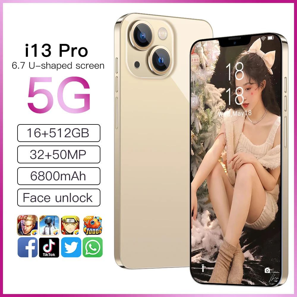 2022Global Version i13proMAX 6.7-inch 5G Dual SIM Dual Standby Smartphone 16GB+512GB 5800mAh Large Memory Face Unlock cell phone
2022Global Version i13proMAX 6.7-inch 5G Dual SIM Dual Standby Smartphone 16GB+512GB 5800mAh Large Memory Face Unlock cell phone