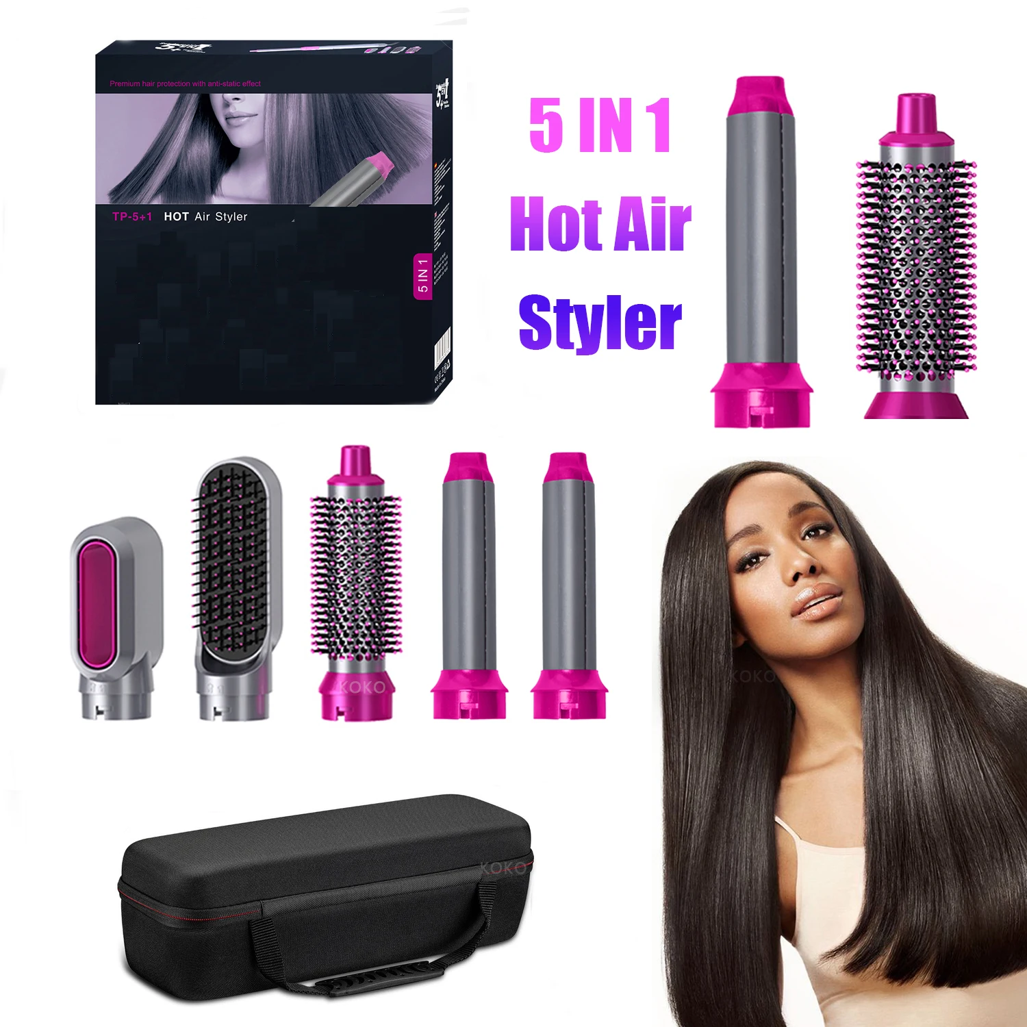 5 in 1 Hair Dryer Comb бигуди Hair Straightener Brush Electric Hair Curler Professional Hair Styler Curling Iron Styling Tool
5 in 1 Hair Dryer Comb бигуди Hair Straightener Brush Electric Hair Curler Professional Hair Styler Curling Iron Styling Tool