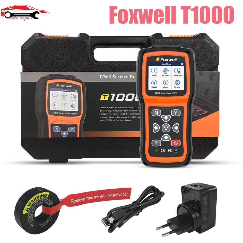 Программируемый инструмент Foxwell T1000 для системы мониторинга давления в шинах, с активацией датчиков TPMS, с автоматическим детектором
Программируемый инструмент Foxwell T1000 для системы мониторинга давления в шинах, с активацией датчиков TPMS, с автоматическим детектором
