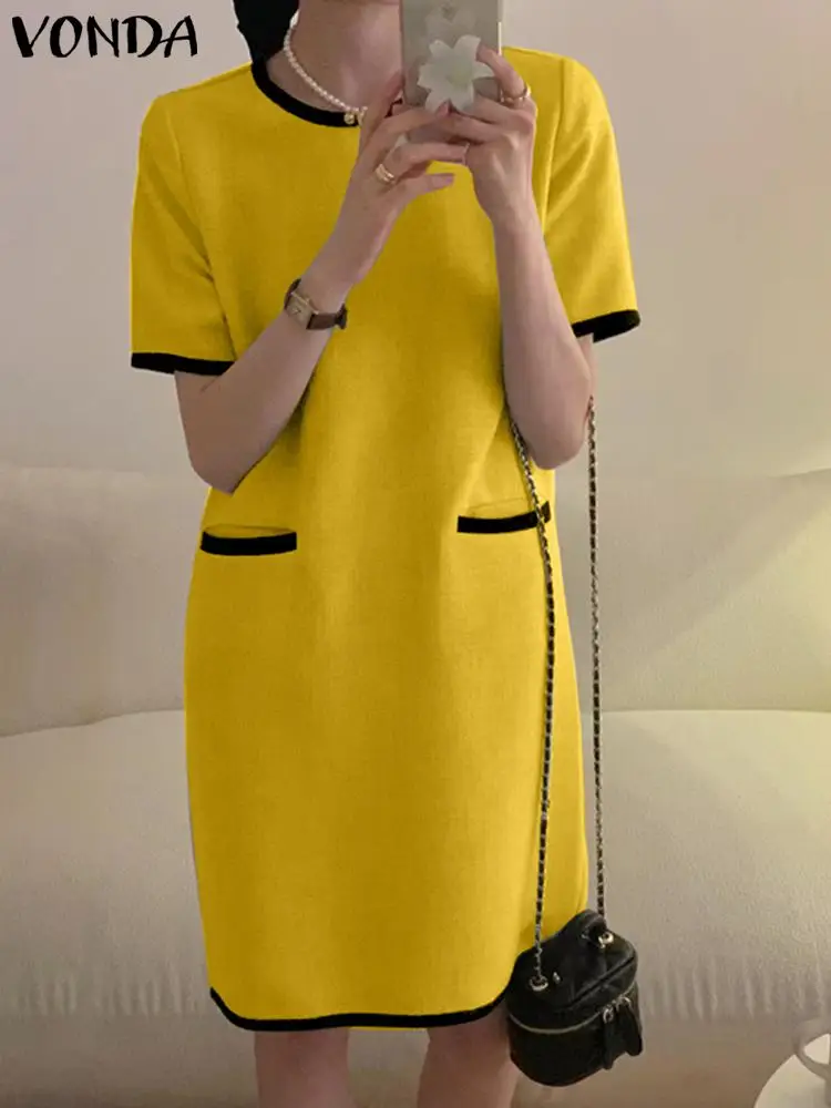 Women Party Mini Dress Sexy Short Sleeve Square Collar Tunic Dress VONDA 2022 Summer Pleated Short Sundress Casaul Robe Femme
Women Party Mini Dress Sexy Short Sleeve Square Collar Tunic Dress VONDA 2022 Summer Pleated Short Sundress Casaul Robe Femme