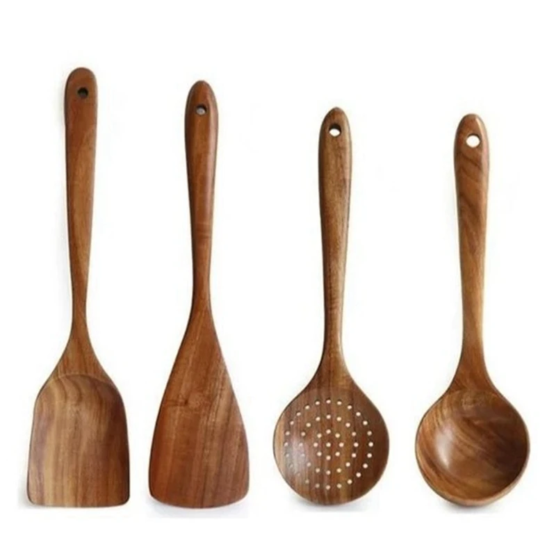 Teak Natural Wood Tableware Spoon Ladle Turner Long Rice Colander Soup Skimmer Cooking Spoons Scoop Kitchen Tool Set
Teak Natural Wood Tableware Spoon Ladle Turner Long Rice Colander Soup Skimmer Cooking Spoons Scoop Kitchen Tool Set