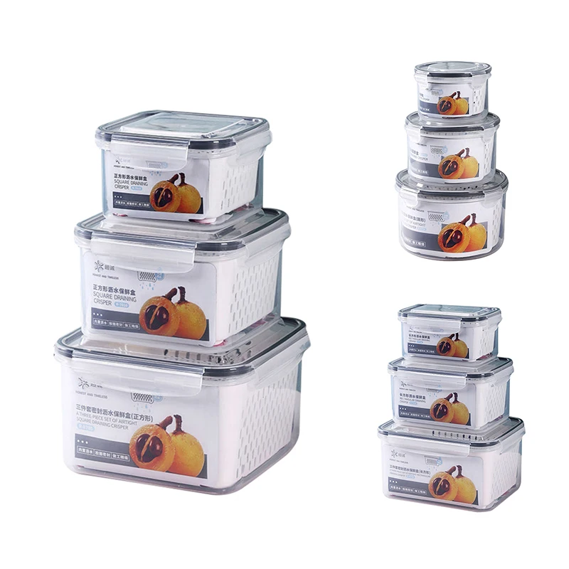 3PCS Kitchen Storage Basket Container Refrigerator Storage Box Fridge Fresh Kitchen Organizer Vegetable Drain Basket
3PCS Kitchen Storage Basket Container Refrigerator Storage Box Fridge Fresh Kitchen Organizer Vegetable Drain Basket