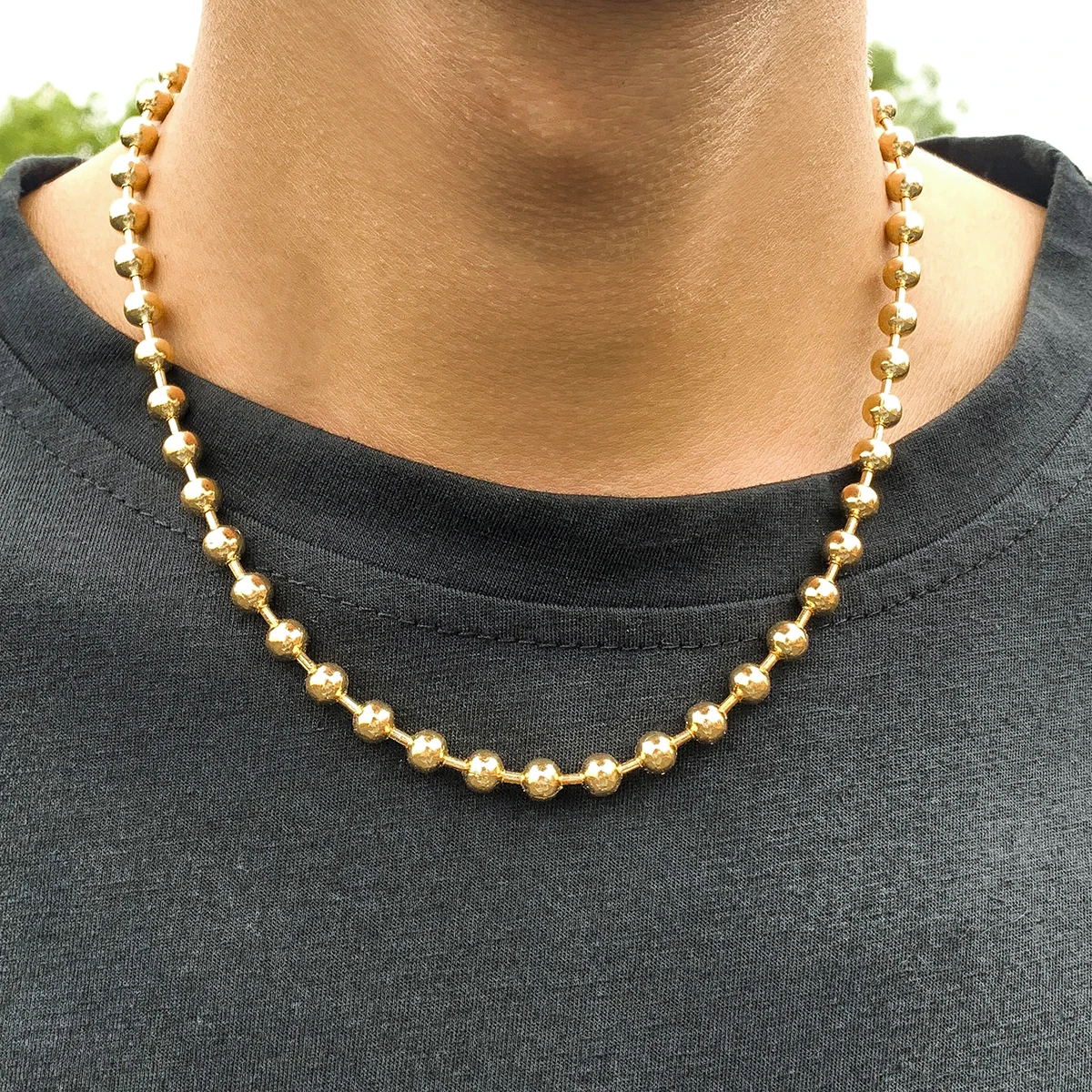 Iron Metal Beads Chain Short Choker Necklace for Men Hip Hop Gold/Silver Color Simple Necklaces 2022 Fashion Neck Jewelry Collar
Iron Metal Beads Chain Short Choker Necklace for Men Hip Hop Gold/Silver Color Simple Necklaces 2022 Fashion Neck Jewelry Collar
