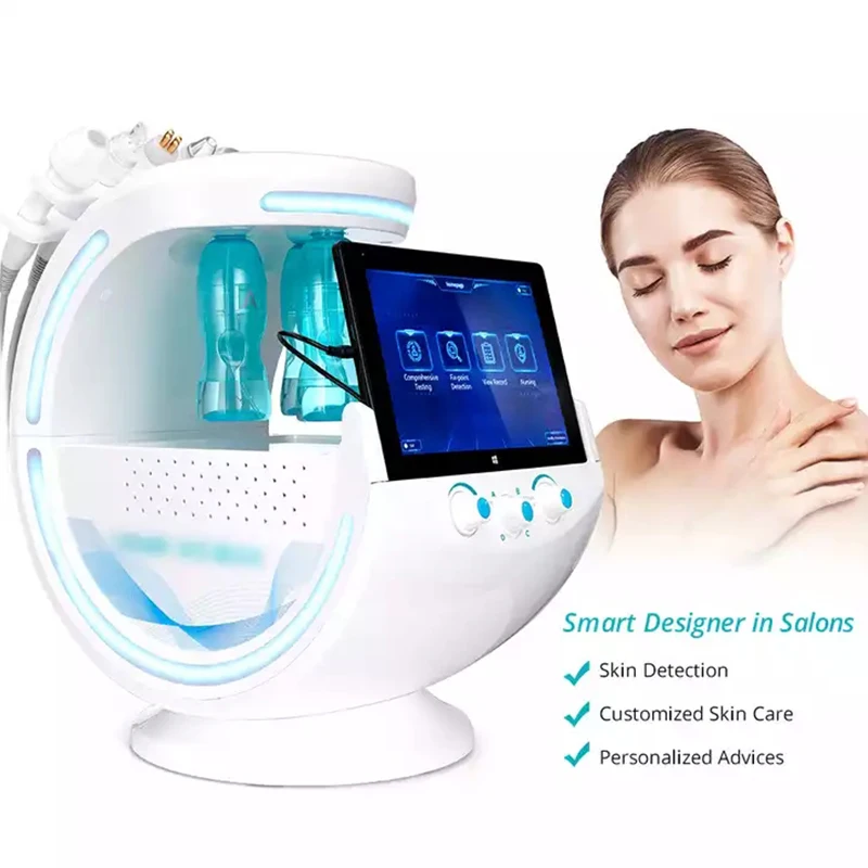 

New Smart Ice Blue Hydrogen Water Micro Bubble 7in1 Hydra Faciale Solution Skin Care Analyzer Management Facials Beauty Machine