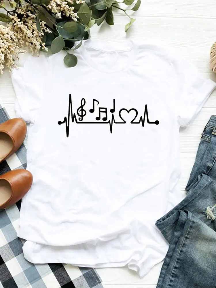 Summer Clothing Clothes Music Love Trend Lovely Cute Short Sleeve T Print Fashion Women Graphic Tee Female Casual T-shirts
Summer Clothing Clothes Music Love Trend Lovely Cute Short Sleeve T Print Fashion Women Graphic Tee Female Casual T-shirts