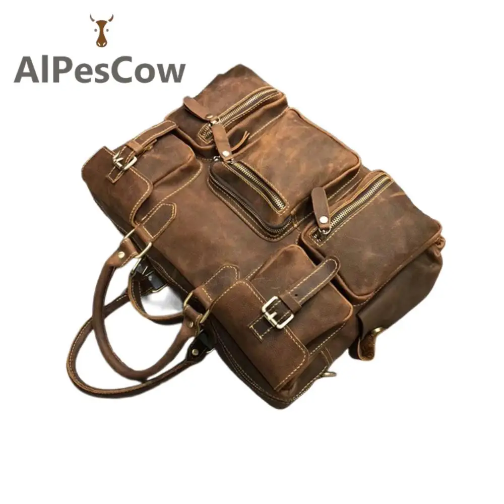 100% Alps Cowhide Business Handbag For Men Genuine Leather Crazy Horse Luxury Natural Laptop Leather Bags Man's Briefcase Tote
100% Alps Cowhide Business Handbag For Men Genuine Leather Crazy Horse Luxury Natural Laptop Leather Bags Man's Briefcase Tote