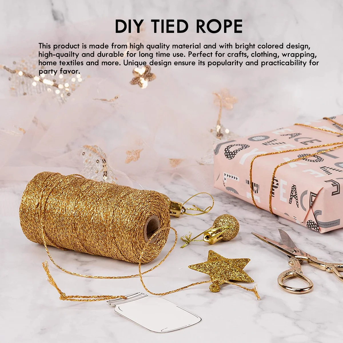 1 Roll DIY Tied Rope Charming Pretty Exquisite Chic Decorative Rope DIY Crafts Rope Gift Packing Rope for Home Inside Indoor
1 Roll DIY Tied Rope Charming Pretty Exquisite Chic Decorative Rope DIY Crafts Rope Gift Packing Rope for Home Inside Indoor