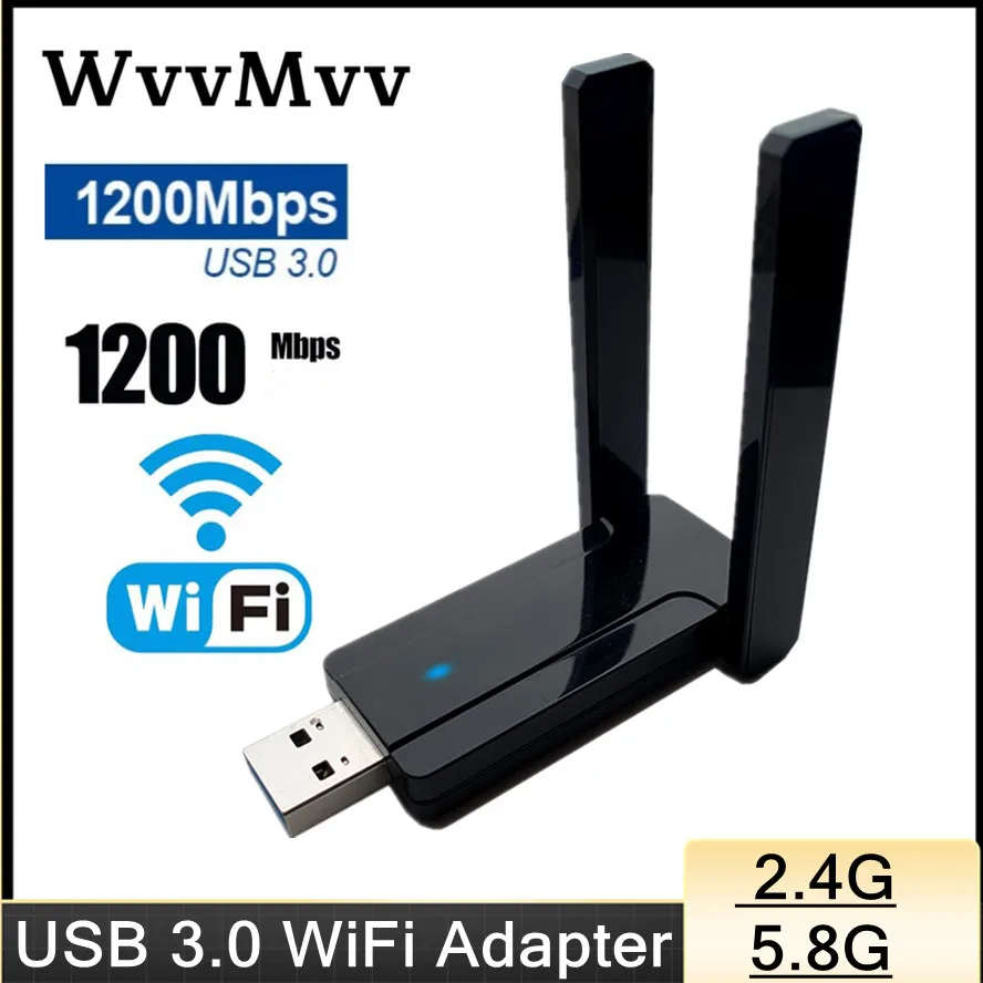 

Dual Band 5GHz 2.4Ghz USB 3.0 1200Mbps Wifi Adapter 802.11AC RTL8812BU Wifi Antenna Dongle Network Card For Laptop Desktop