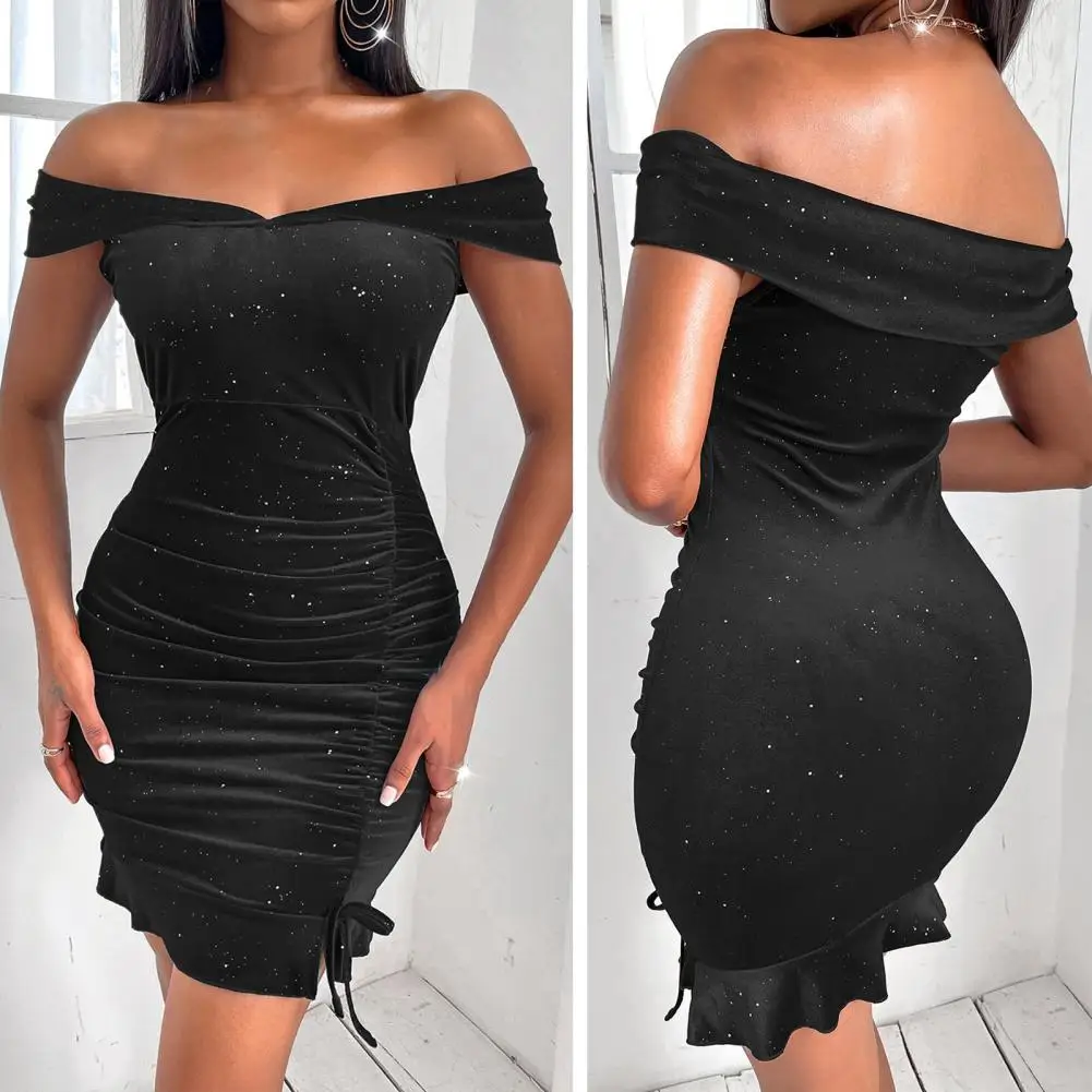 Wear-resistant Ruffle Trim Hem Chest Wrap Short Evening Party Dress for Night Club
Wear-resistant Ruffle Trim Hem Chest Wrap Short Evening Party Dress for Night Club