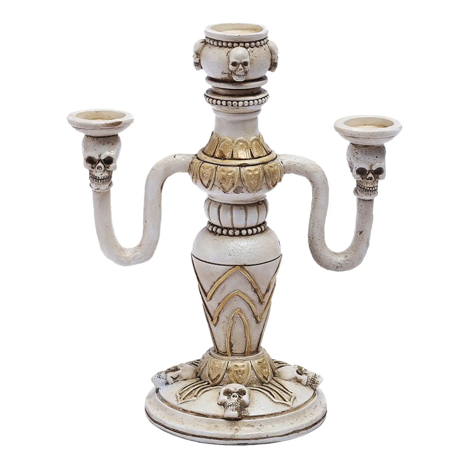 Vintage Style Skull Candle Holder Candlestick Candelabra Decorative Candle Stand for Living Room Holiday Party Decoration
Vintage Style Skull Candle Holder Candlestick Candelabra Decorative Candle Stand for Living Room Holiday Party Decoration
