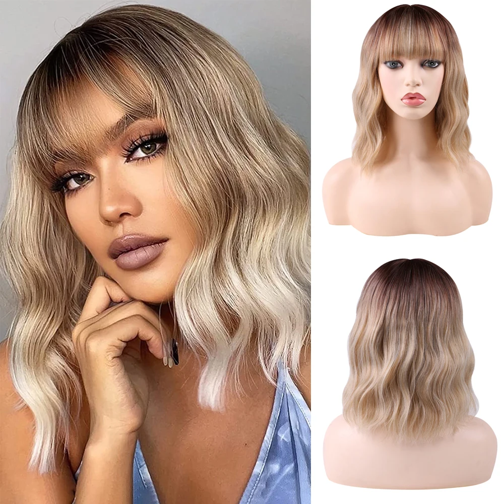 Short Curly Bob Wigs 12 Inches Synthetic Colorful Hair Wig Natural Looking Shoulder Length Cosplay Wig With Bangs For Women
Short Curly Bob Wigs 12 Inches Synthetic Colorful Hair Wig Natural Looking Shoulder Length Cosplay Wig With Bangs For Women