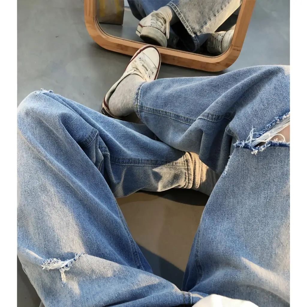 ripped jeans for men hombre men's summer 2022 new loose straight high street pants Korean Trend Capris hip hop streetwear
ripped jeans for men hombre men's summer 2022 new loose straight high street pants Korean Trend Capris hip hop streetwear