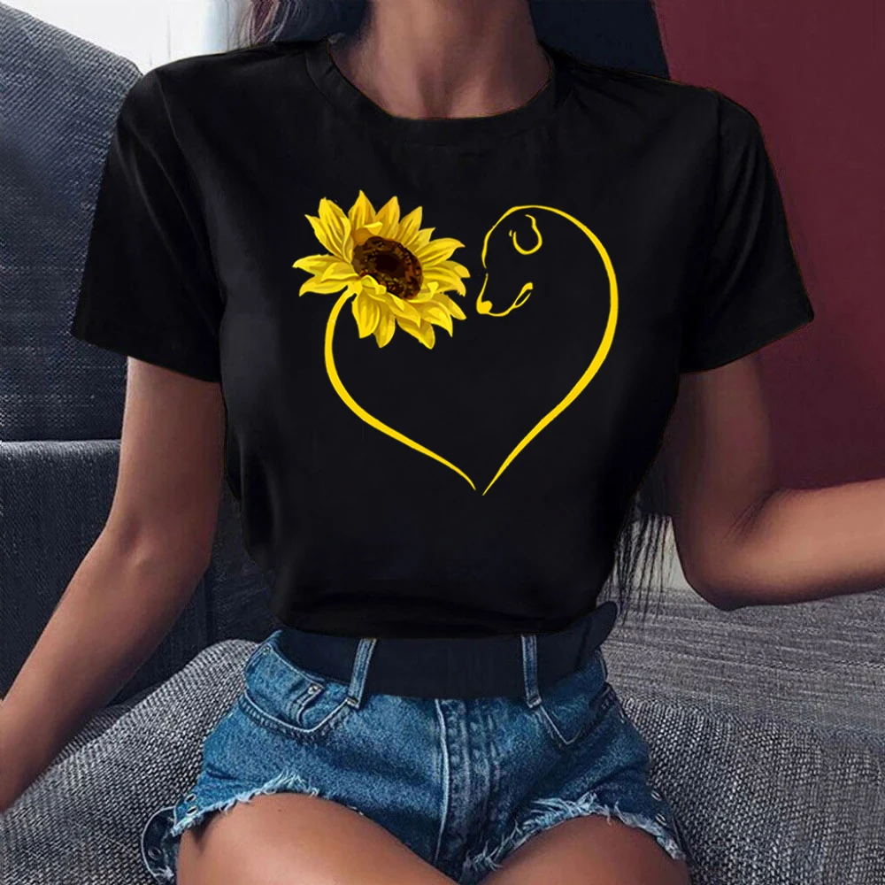 Women T Shirt Sunflower Heart Print T Shirt Women Fashion Black T Shirt Female Short Sleeve Cute Graphic Tee Tops Casual T-shirt
Women T Shirt Sunflower Heart Print T Shirt Women Fashion Black T Shirt Female Short Sleeve Cute Graphic Tee Tops Casual T-shirt