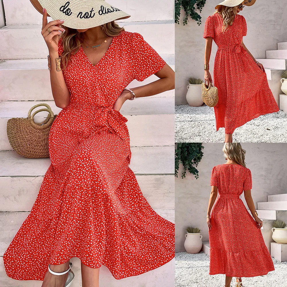 Self developed and designed temperament breast wrap autumn dress elegant 2022 summer Bohemian skirt
Self developed and designed temperament breast wrap autumn dress elegant 2022 summer Bohemian skirt