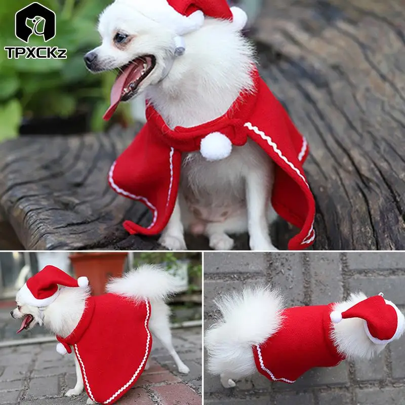 Cute Funny Christmas Dog Cloak Hat Set Pet Dog Coat Cape Dog Clothes Puppy Apparel For Dog Cat Cosplay Supplies
Cute Funny Christmas Dog Cloak Hat Set Pet Dog Coat Cape Dog Clothes Puppy Apparel For Dog Cat Cosplay Supplies