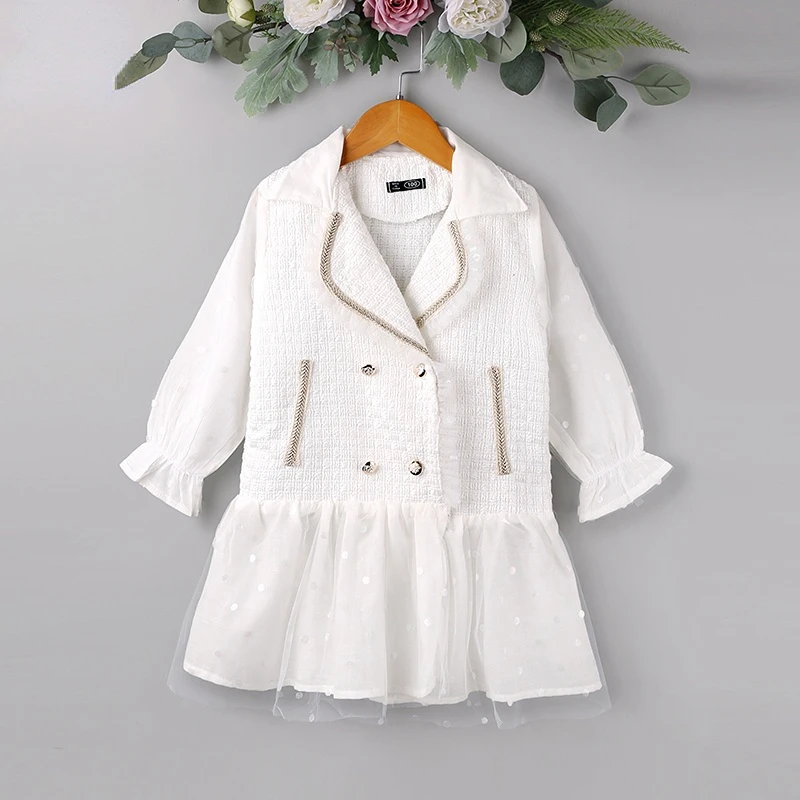 Тренчкот для маленьких девочек Hello Enjoy, Весенняя детская одежда, модный сетчатый топ принцессы с большими лацканами и длинными рукавами, женский
Тренчкот для маленьких девочек Hello Enjoy, Весенняя детская одежда, модный сетчатый топ принцессы с большими лацканами и длинными рукавами, женский