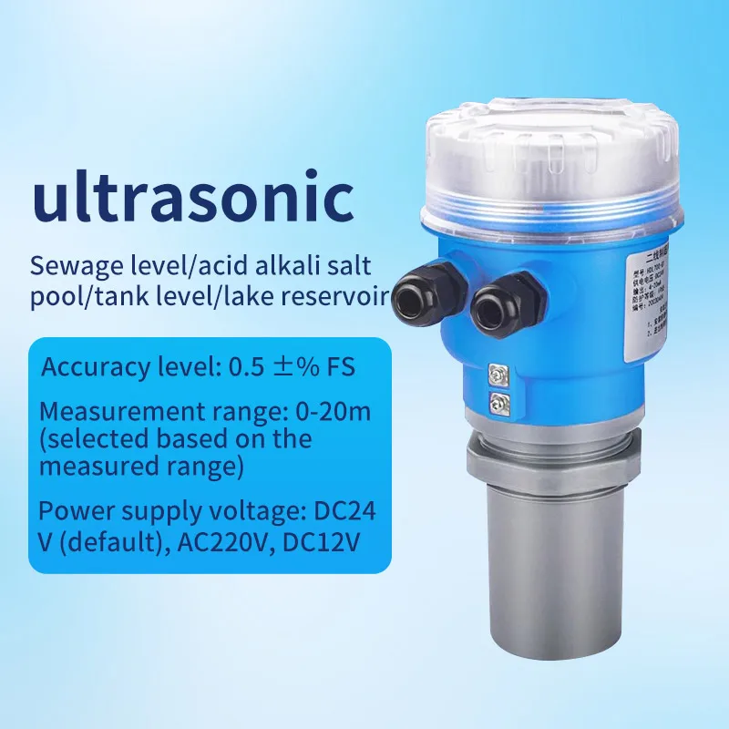 Ultrasonic level gauge integrated split type level sensor transmitter Water level deep and shallow level gauge 4-20mA
Ultrasonic level gauge integrated split type level sensor transmitter Water level deep and shallow level gauge 4-20mA