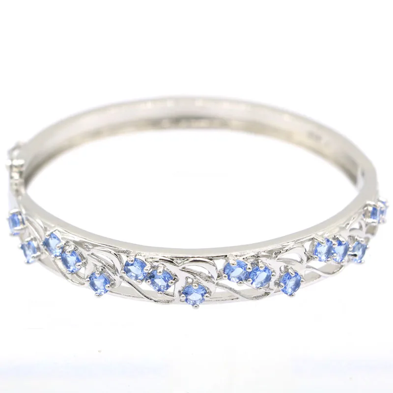 67x10mm Beautiful 21g Rich Blue Violet Tanzanite Fire Rainbow Violet Topaz Woman's Silver Bangle Bracelet 7.5inch
67x10mm Beautiful 21g Rich Blue Violet Tanzanite Fire Rainbow Violet Topaz Woman's Silver Bangle Bracelet 7.5inch