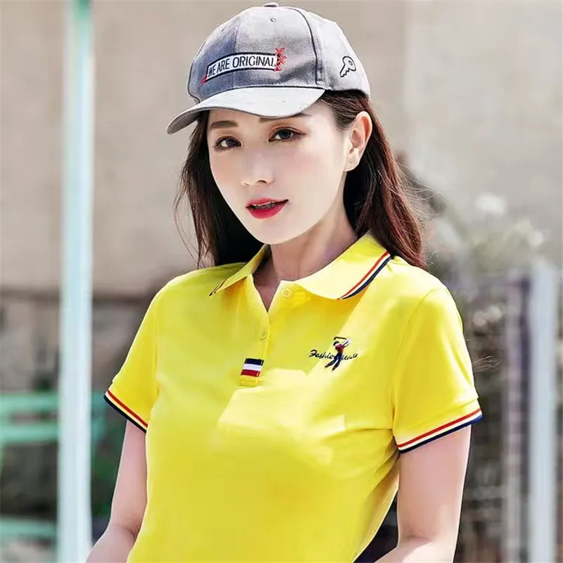 New 2023 Summer Women Golf T-shirt 골프 여성 의류 Embroidery golf POLO shirt Short sleeve 여성 골프 웨어 loose cotton sport golf wear top 말본
New 2023 Summer Women Golf T-shirt 골프 여성 의류 Embroidery golf POLO shirt Short sleeve 여성 골프 웨어 loose cotton sport golf wear top 말본