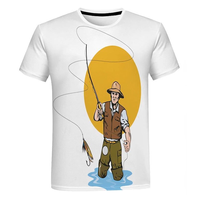 Summer Men's and Women's Casual Oversized Comfortable T Shirt 3D Print Fishing T Shirt Harajuku Street Tops
Summer Men's and Women's Casual Oversized Comfortable T Shirt 3D Print Fishing T Shirt Harajuku Street Tops