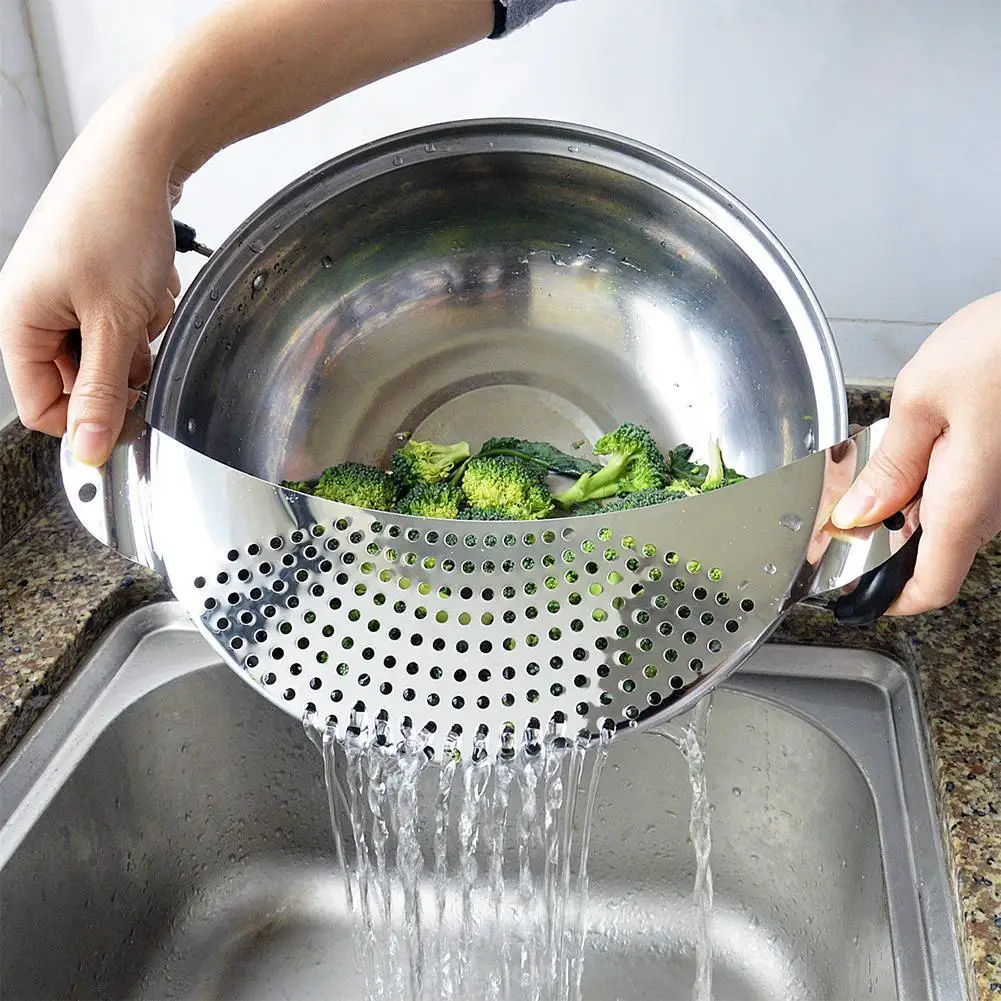 Pot Strainer Home Kitchen Steel Stretch Drain Tool Pot Edge Water Filter Liquid Diversion Drain Strainer Draining Tool
Pot Strainer Home Kitchen Steel Stretch Drain Tool Pot Edge Water Filter Liquid Diversion Drain Strainer Draining Tool