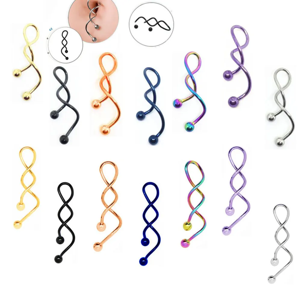 Gumcal 1 Pc Stainless Steel Hypoallergenic Spiral Ladies Body Piercing Navel Rings Twist Navel Ring Fashion Jewelry
Gumcal 1 Pc Stainless Steel Hypoallergenic Spiral Ladies Body Piercing Navel Rings Twist Navel Ring Fashion Jewelry