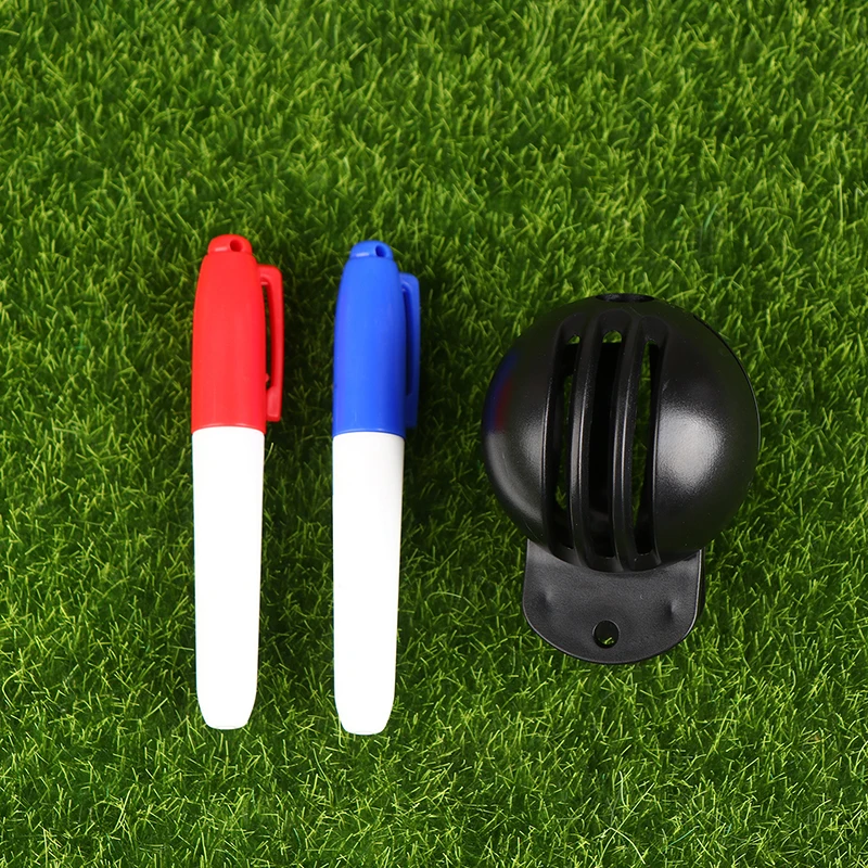 

1 Набор двусторонний маркер для шариковых линий для гольфа с 2 маркировочными ручками шаблон для выравнивания инструмент для маркировки портативные спортивные аксессуары