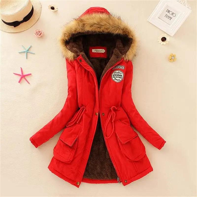 

Spring Autumn Winter Jacket Women 2023 Thick Warm Hooded Parka Mujer Cotton Padded Coat 3XL Casual Slim Jacket Female