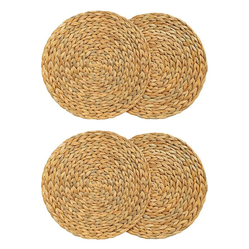 4 Pack Round Water Hyacinth Placemat,Quality Woven Wicker Table Place Mats,38Cm
4 Pack Round Water Hyacinth Placemat,Quality Woven Wicker Table Place Mats,38Cm