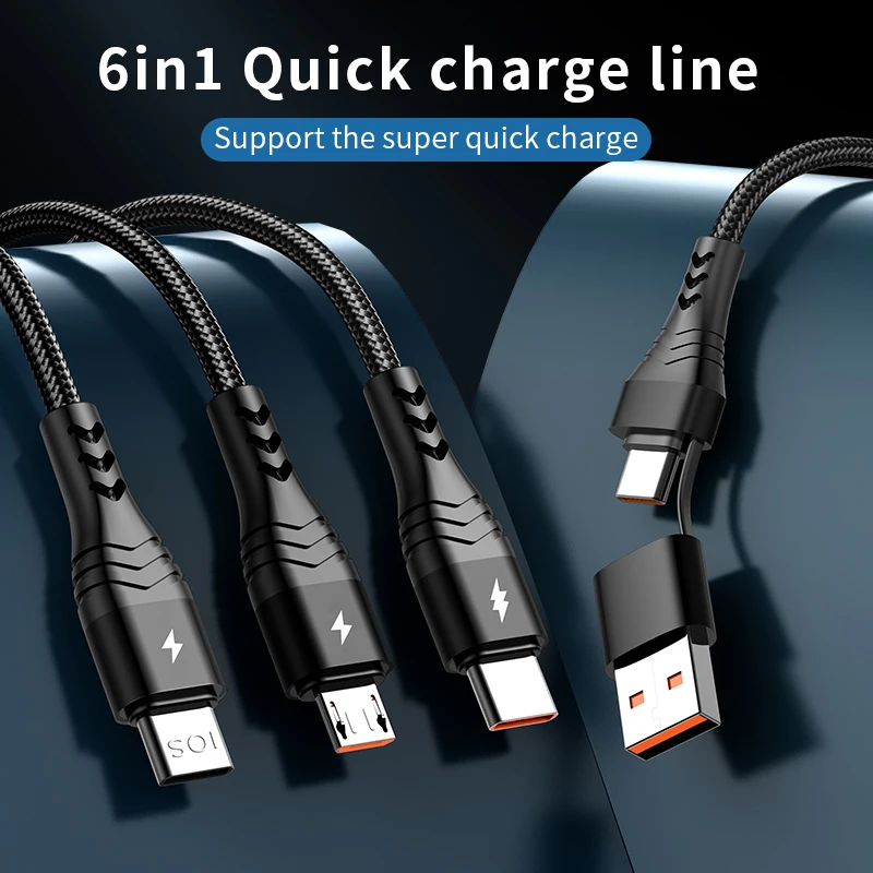 6 в 1 5A кабель PD 18 Вт USB A C к Type C IOS Android Быстрая зарядка Шнур для iPhone 13 Pro Max Xiaomi Mi 12 Samsung S22 Oneplus 9rt
6 в 1 5A кабель PD 18 Вт USB A C к Type C IOS Android Быстрая зарядка Шнур для iPhone 13 Pro Max Xiaomi Mi 12 Samsung S22 Oneplus 9rt