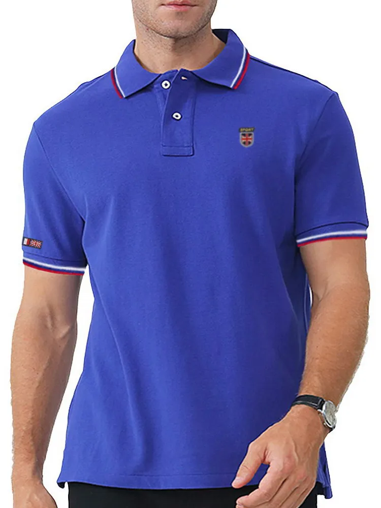 Men's 100%Cotton Sports Polo Shirts Breathable New Summer Embroidery Short Sleeve Turn Down Collar Casual Tops Men Clothing 906
Men's 100%Cotton Sports Polo Shirts Breathable New Summer Embroidery Short Sleeve Turn Down Collar Casual Tops Men Clothing 906