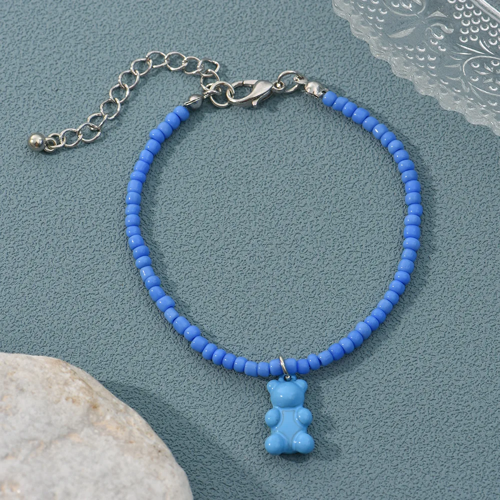 New Cute Rice Bead Bracelet Candy Color Bear Pendant Bracelet Jewelry for Women Jewelry Gift
New Cute Rice Bead Bracelet Candy Color Bear Pendant Bracelet Jewelry for Women Jewelry Gift