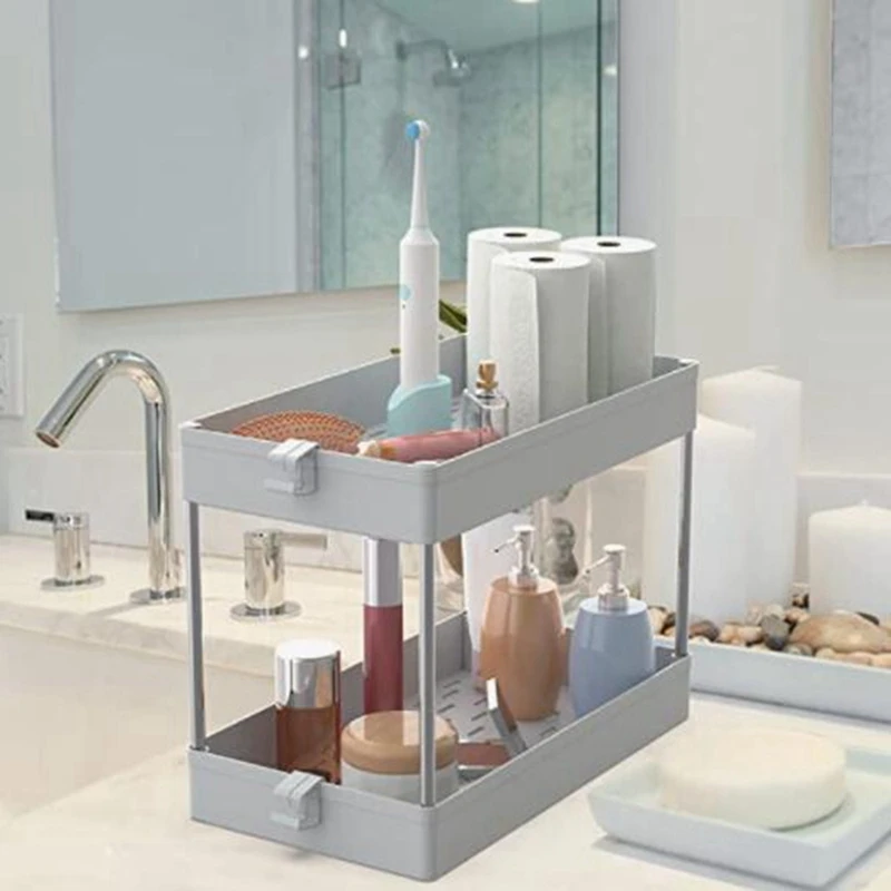 Under Sink Organizer, 2 Tier Under Sink Shelf Organizer Rack, Multi-Purpose Under Sink Storage For Bathroom And Kitchen
Under Sink Organizer, 2 Tier Under Sink Shelf Organizer Rack, Multi-Purpose Under Sink Storage For Bathroom And Kitchen