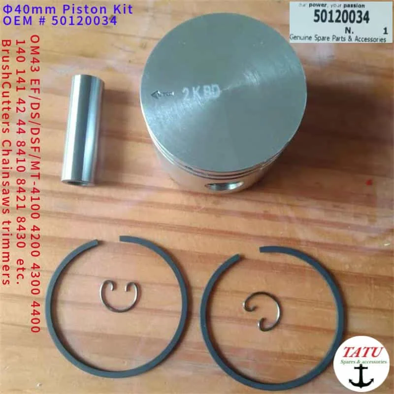 40mm OM43 PISTON KIT 50120034 FOR SPECIFIC EMAK OLEO-MAC SPARTA 43 EFCO 4300 MT4100S 4400 4200 141 STARK 42 44 CYLINDER ASSEMBLY
40mm OM43 PISTON KIT 50120034 FOR SPECIFIC EMAK OLEO-MAC SPARTA 43 EFCO 4300 MT4100S 4400 4200 141 STARK 42 44 CYLINDER ASSEMBLY