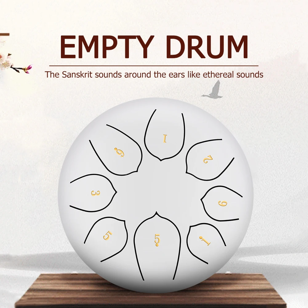 Notes Hand Pan Tank Drum 6 inch 8 Tune Tongue Drum with Drumsticks Musical Enjoyable Instrument Supplies for Beginner
Notes Hand Pan Tank Drum 6 inch 8 Tune Tongue Drum with Drumsticks Musical Enjoyable Instrument Supplies for Beginner