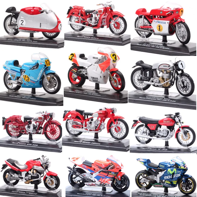 Модель мотоцикла в масштабе 1:24 итальянская идалли Гузи Yamaha Honda Suzuki Gilera 
Модель мотоцикла в масштабе 1:24 итальянская идалли Гузи Yamaha Honda Suzuki Gilera