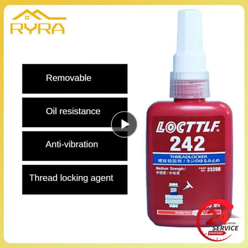 Anaerobic Adhesive 242 Screw Locking Agent Thread Seal Lock Glue Anti-corrosion Universal Threaded Nuts Metal Locking Adhesive 
Anaerobic Adhesive 242 Screw Locking Agent Thread Seal Lock Glue Anti-corrosion Universal Threaded Nuts Metal Locking Adhesive