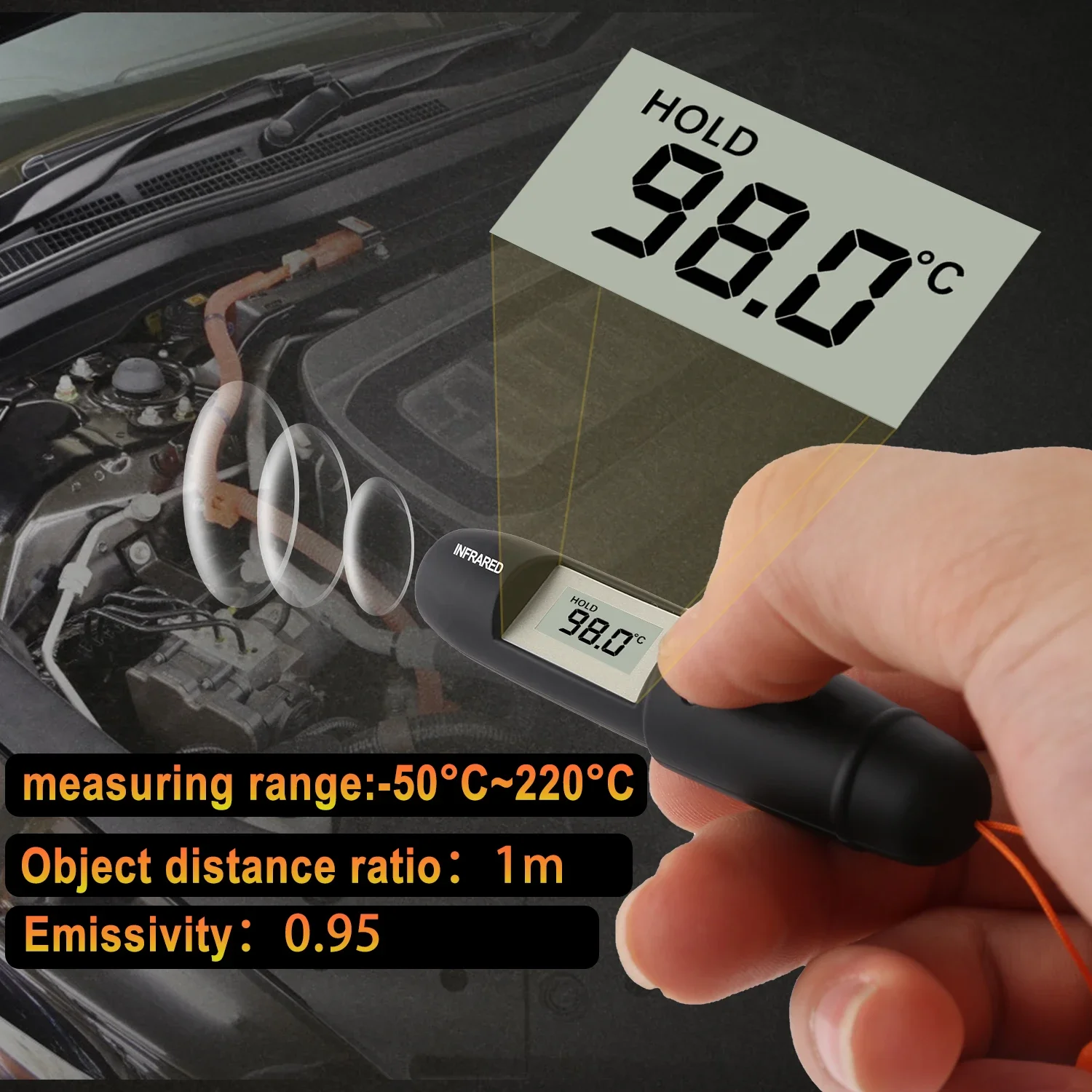 DT8220 Мини-инфракрасный сенсорный термометр, цифровой пистолет-ручка, термобесконтактный ручной лазерный пирометр, гигрометр, ИК-измеритель температуры
DT8220 Мини-инфракрасный сенсорный термометр, цифровой пистолет-ручка, термобесконтактный ручной лазерный пирометр, гигрометр, ИК-измеритель температуры