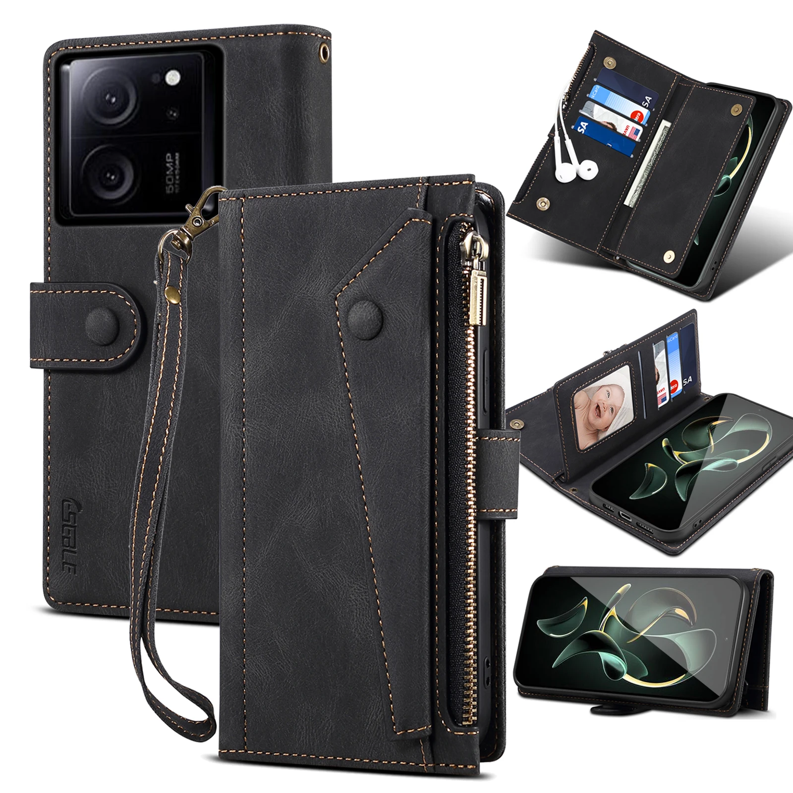 Wallet Flip Leather Cases For Xiaomi Mi 13t Pro Mobile Phone Case For Redmi K60 Ultra Rope Luxury Zipper Cover Smartphone Fundas
Wallet Flip Leather Cases For Xiaomi Mi 13t Pro Mobile Phone Case For Redmi K60 Ultra Rope Luxury Zipper Cover Smartphone Fundas