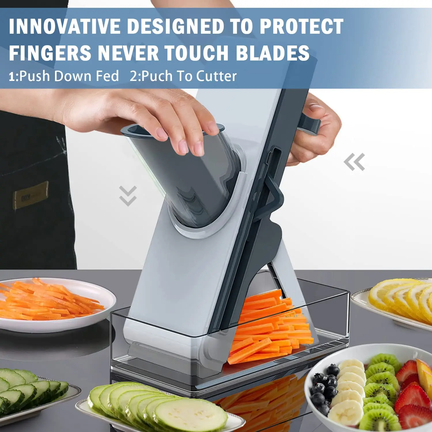 Multifunctional Mandolin Manual Cutter Chopping Safe Slice Vegetable Cutter Paper Shredder Meat Vegetable Cutter Kitchen Gadgets
Multifunctional Mandolin Manual Cutter Chopping Safe Slice Vegetable Cutter Paper Shredder Meat Vegetable Cutter Kitchen Gadgets