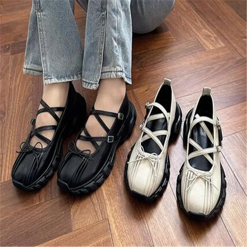 Summer Chunky Women Sports Shoes Fashion Shallow Butterfly-knot Platform Flat Shoes Ladies Casual Outdoor Mary Jane Shoes
Summer Chunky Women Sports Shoes Fashion Shallow Butterfly-knot Platform Flat Shoes Ladies Casual Outdoor Mary Jane Shoes