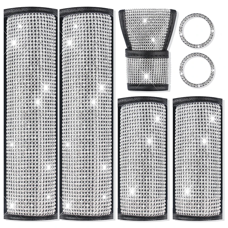 Bling Bling Crystal Car Handbrake Grips Cover Car Gear Shift Knob Cover Seat Belt Cover Pad Car Assessoires Interior for Women
Bling Bling Crystal Car Handbrake Grips Cover Car Gear Shift Knob Cover Seat Belt Cover Pad Car Assessoires Interior for Women