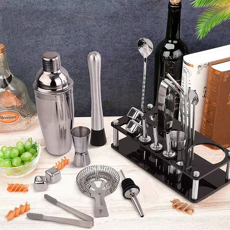 Professional Bar Tool Combination Cocktail Mixer, Complete Tools, All Made Of Stainless Steel, The First Choice For Bars
Professional Bar Tool Combination Cocktail Mixer, Complete Tools, All Made Of Stainless Steel, The First Choice For Bars