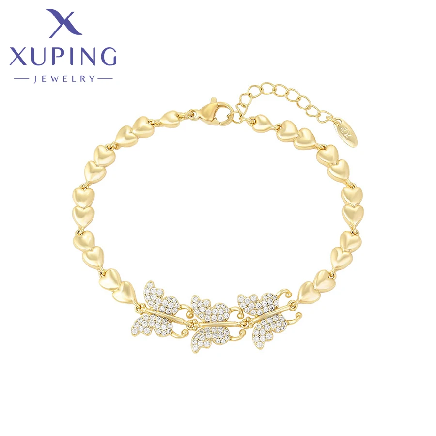 Xuping Jewelry New Arrival Elegant Light Gold Color Butterfly Bracelet for Women Gift X000710375
Xuping Jewelry New Arrival Elegant Light Gold Color Butterfly Bracelet for Women Gift X000710375