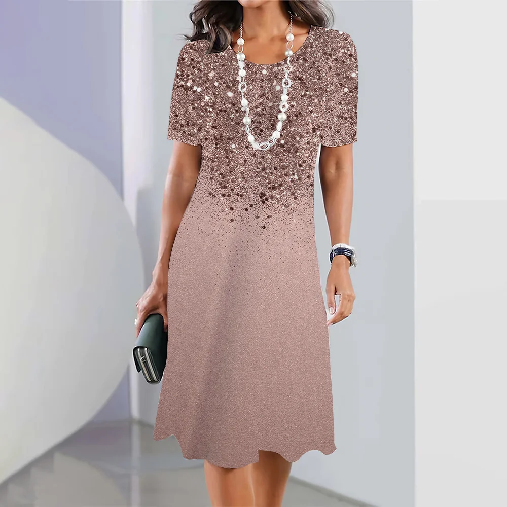 Gradient Dresses Women 2023 Summer Short Sleeve Beach Dresses Casual Ladies Tops Fashion Sexy Dresses Female Knee Length Skirts
Gradient Dresses Women 2023 Summer Short Sleeve Beach Dresses Casual Ladies Tops Fashion Sexy Dresses Female Knee Length Skirts