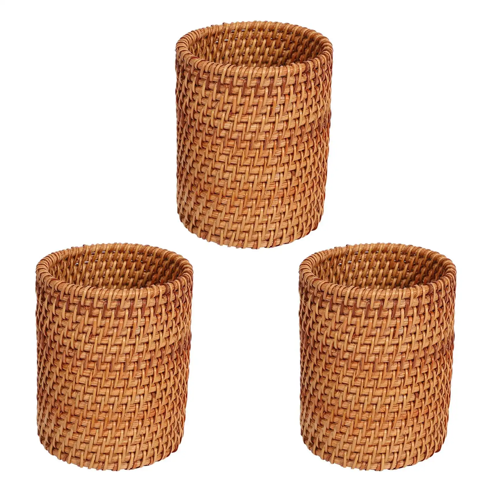 3X Rattan Chopsticks Tube Shovel Spoons Bucket Dinner Knives Forks Tableware Storage Box Baskets A
3X Rattan Chopsticks Tube Shovel Spoons Bucket Dinner Knives Forks Tableware Storage Box Baskets A
