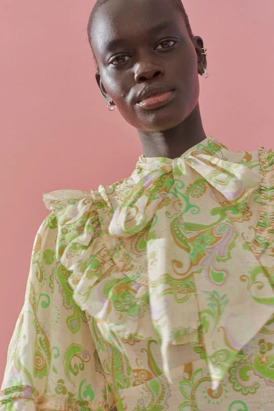High Quality Summer Holiday Women Ribbon Bow Collar Flare Sleeve Green Cashew Print Linen Mini Dress
High Quality Summer Holiday Women Ribbon Bow Collar Flare Sleeve Green Cashew Print Linen Mini Dress